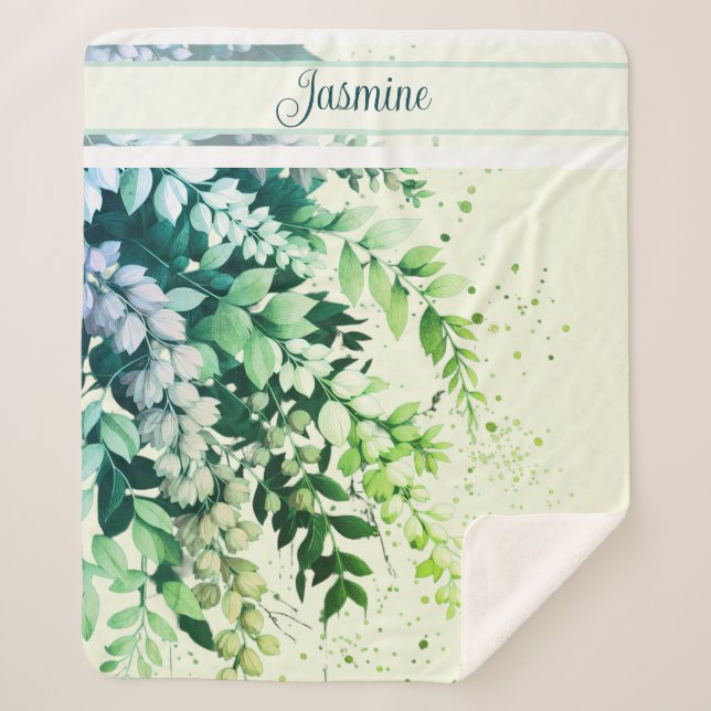 Manta Sherpa Cascada elegante de Laburnum (Anverso)