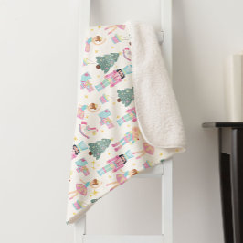 Manta Sherpa Cascanueces Ballet Navidad Niña Bebé