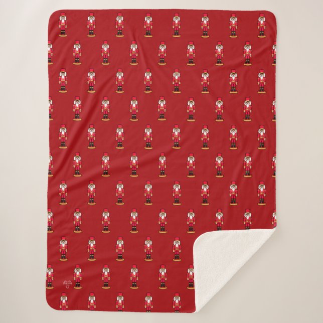 Manta Sherpa Cascanueces Roja (Anverso)