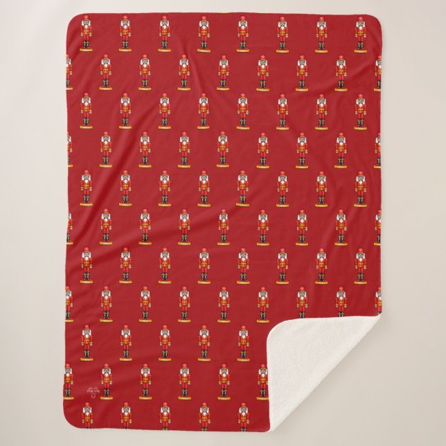 Manta Sherpa Cascanueces Roja (Anverso)