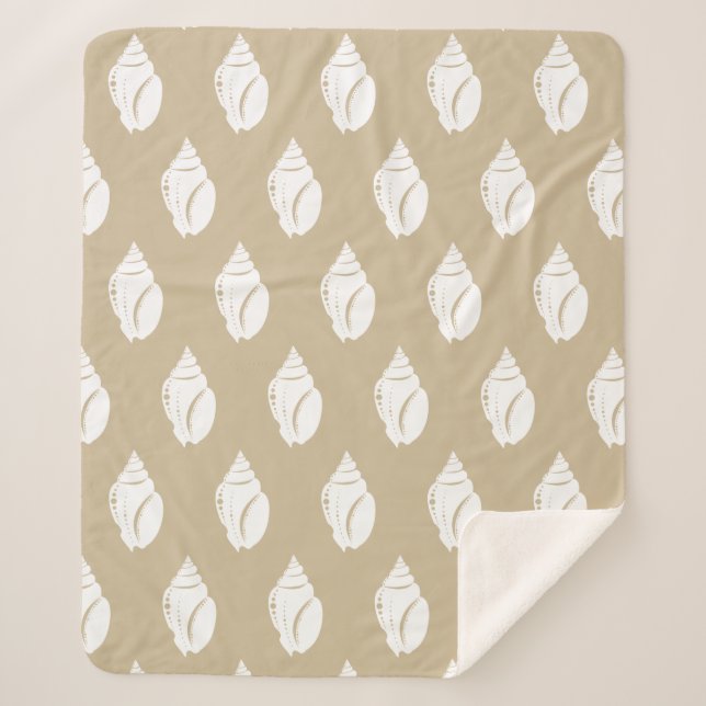 Manta Sherpa Cascos blancos costeros y taúpe (Anverso)