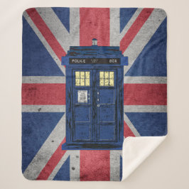 Manta Sherpa Casilla de llamadas públicas de la policía azul -