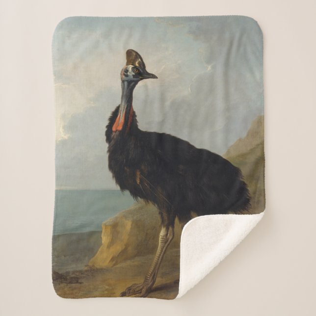 Manta Sherpa Cassowary (pájaro australiano) (Arte de animales s (Anverso)