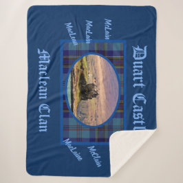 Manta Sherpa Castillo de Duart en Escocia de Blue Tartan MacLea