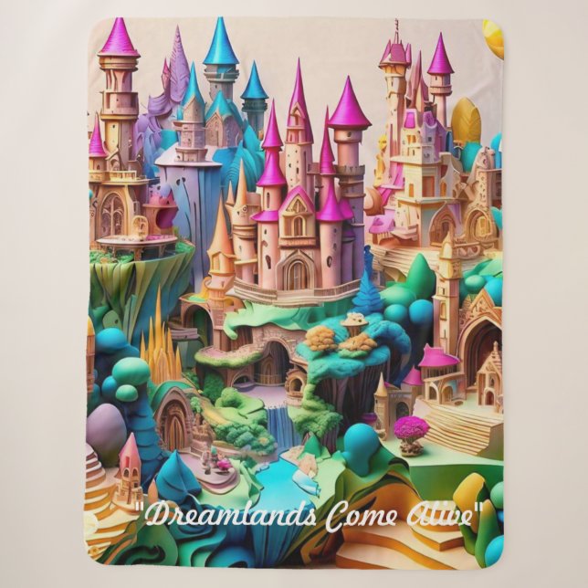 Manta Sherpa "Castillos de la Imaginación" (Anverso)