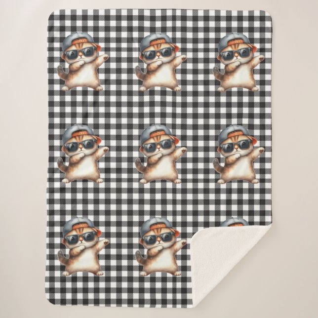 Manta Sherpa Cat Lover Sherpa Blanket (Anverso)