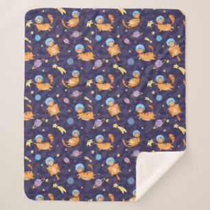 Manta Sherpa Cats espaciales Sherpa Blanket