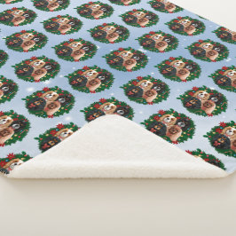 Manta Sherpa Cavalier King Charles Spaniel Holiday Blanket