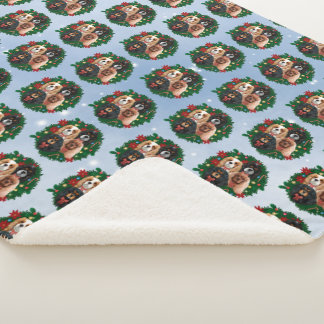 Manta Sherpa Cavalier King Charles Spaniel Holiday Blanket