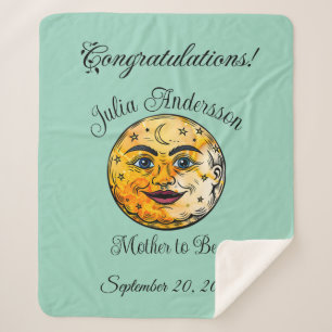 Manta Sherpa Celebración en Baby Shower por la luna