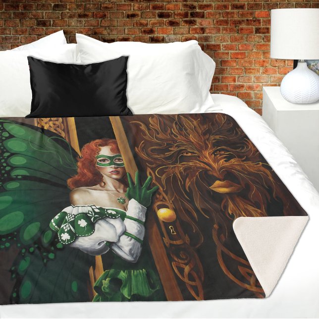 Manta Sherpa Celta verde de hadas de contraseña (Subido por el creador)