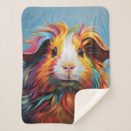 Manta Sherpa Cerdo de Guinea vibrante