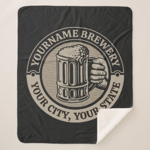 Manta Sherpa Cerveza de elaboración de nombres personalizados C