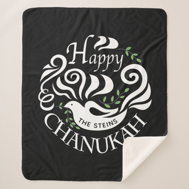 Manta Sherpa Chanukah Blackboard Sherpa Blanket/Medium (Anverso)