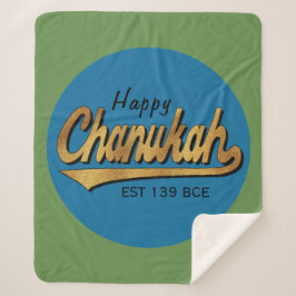 Manta Sherpa Chanukah Retro Sherpa Hanukkah Blanket/Medium