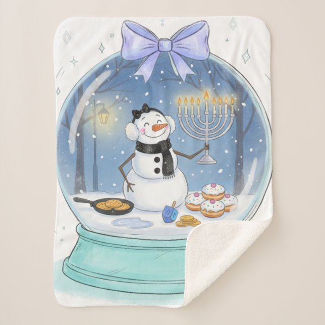 Manta Sherpa Chanukah Snow Globe (Anverso)