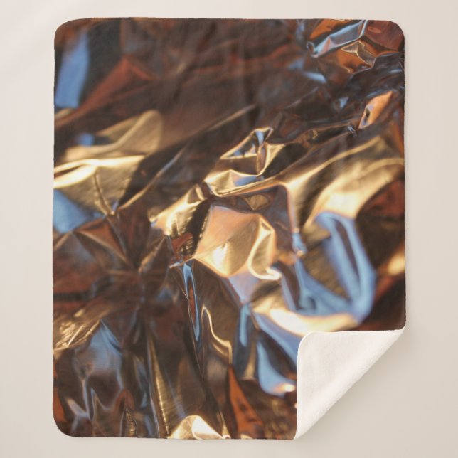 Manta Sherpa Chaqueta de cuero negro y azul (Anverso)