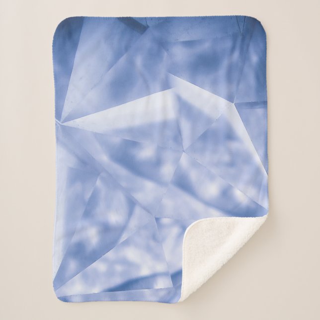 Manta Sherpa Chaqueta de traje blanco y azul (Anverso)