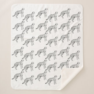 Manta Sherpa Cheetah Design Blanket