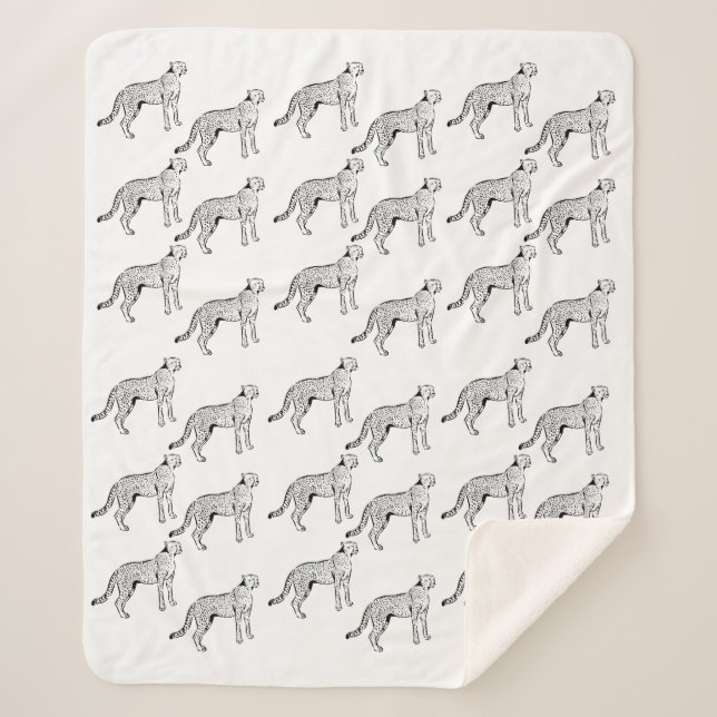 Manta Sherpa Cheetah Design Blanket (Anverso)