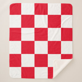 Manta Sherpa Chequeros croatas rojos modernos
