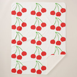 Manta Sherpa Cherries Blanket