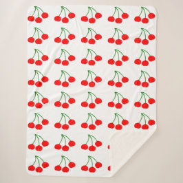 Manta Sherpa Cherries Sherpa Blanket
