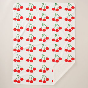 Manta Sherpa Cherries Sherpa Blanket
