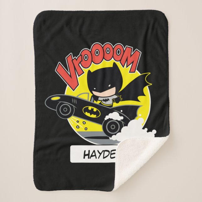 Manta Sherpa Chibi Batman In The Batmobile (Anverso)