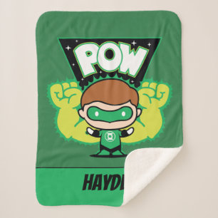 Manta Sherpa Chibi Green Lantern Formando puños gigantes