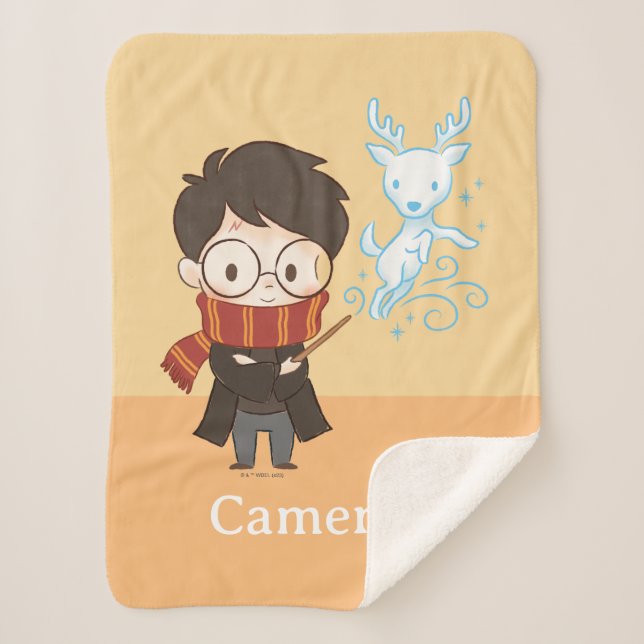 Manta Sherpa Chibi HARRY POTTER™ Patrono (Anverso)