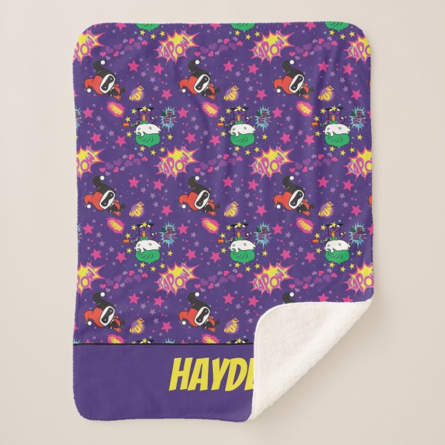 Manta Sherpa Chibi Joker and Harley Pattern (Anverso)