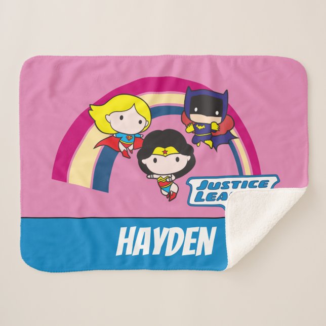 Manta Sherpa Chibi Justice League Rainbow (Anverso (horizontal))