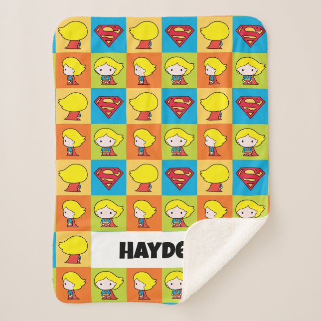 Manta Sherpa Chibi Supergirl Character Turnaround (Anverso)