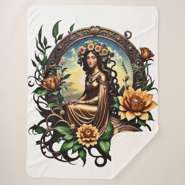 Manta Sherpa Chica Blossom (Anverso)
