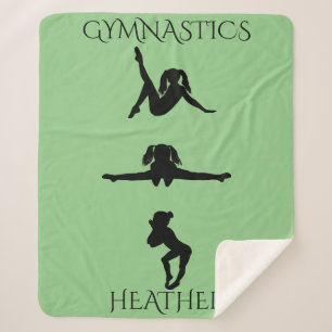 Manta Sherpa CHICA GIMNASTICS SHERPA BLANKET. Nombre personaliz