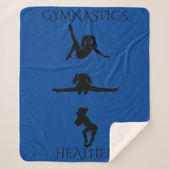 Manta Sherpa CHICA GIMNASTICS SHERPA BLANKET. Nombre personaliz (Anverso)