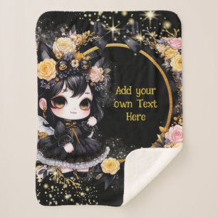 Manta Sherpa Chica gótico Personalizado Decoración Gótico Kawai