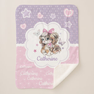 Manta Sherpa Chica lindo conocido de encargo del perrito en