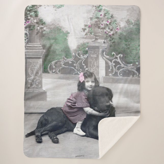 Manta Sherpa Chica y su perro (Anverso)