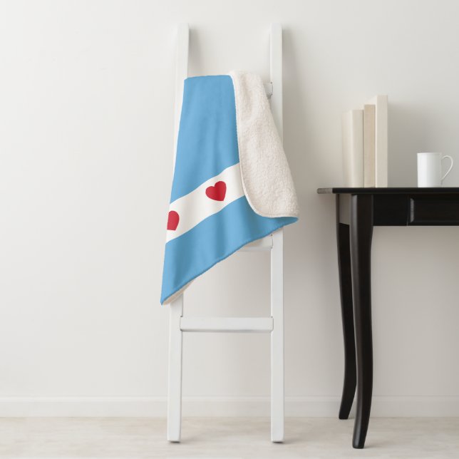 Manta Sherpa Chicago Love | Sherpa Blanket | Lujoso (In situ)