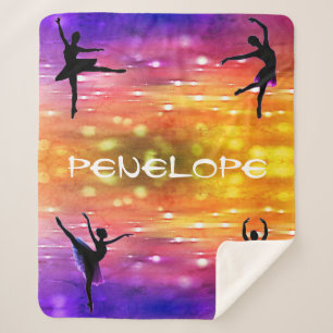 Manta Sherpa Chicas bailan multicolores