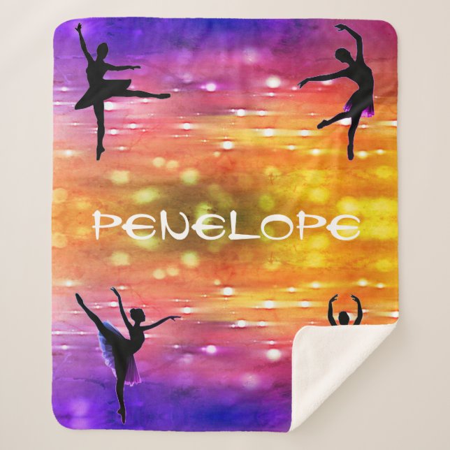 Manta Sherpa Chicas bailan multicolores (Anverso)