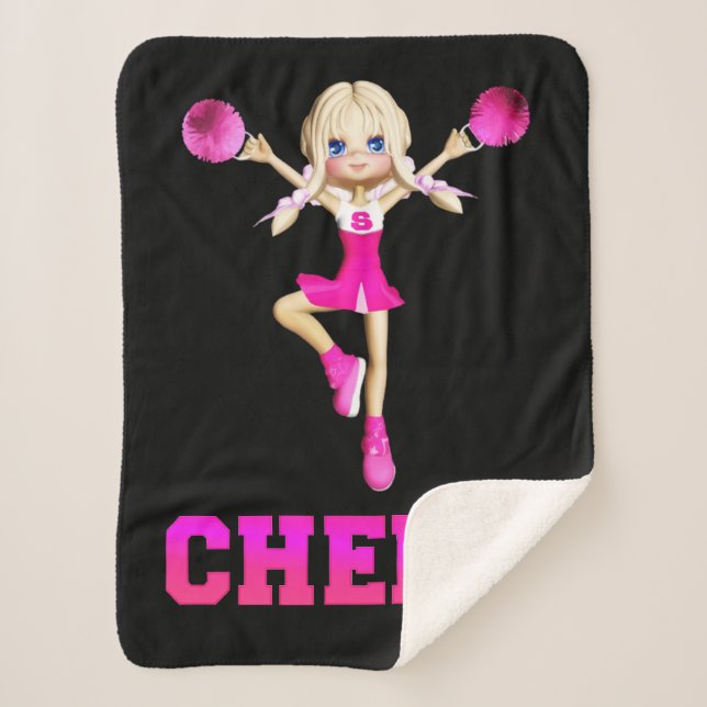 Manta Sherpa Chicas Cheerading Sherpa Blanket (Anverso)