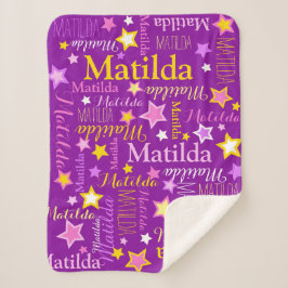 Manta Sherpa Chicas color rosa morado amarillo llaman a las est