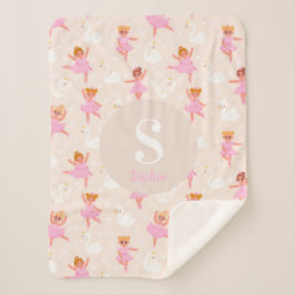 Manta Sherpa Chicas Cute Pequeña Ballerina Rosa