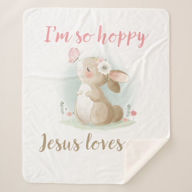 Manta Sherpa Chicas de fe cristiana Soy tan adorable que Jesús  (Anverso)