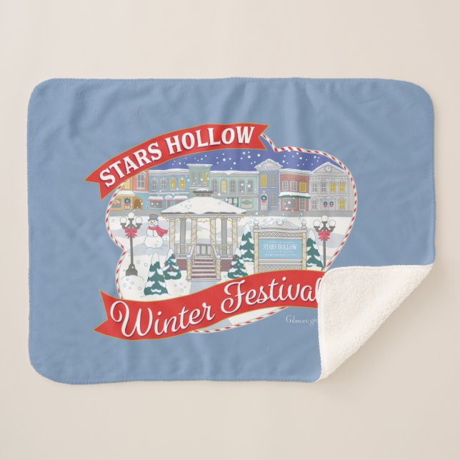 Manta Sherpa Chicas Gilmore | Festival de Invierno Stars Hollow (Anverso (horizontal))