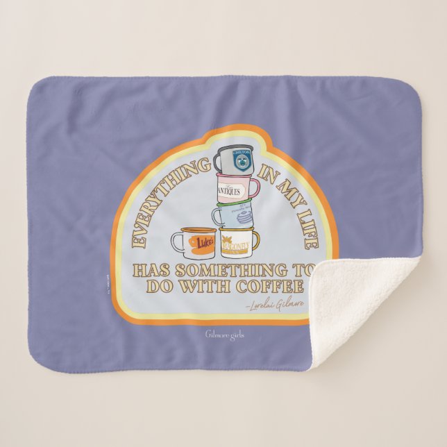 Manta Sherpa Chicas Gilmore | Gráfico de Coffee Quote (Anverso (horizontal))