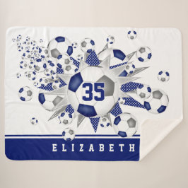 Manta Sherpa chicas grises azules estrellas de baloncesto depor